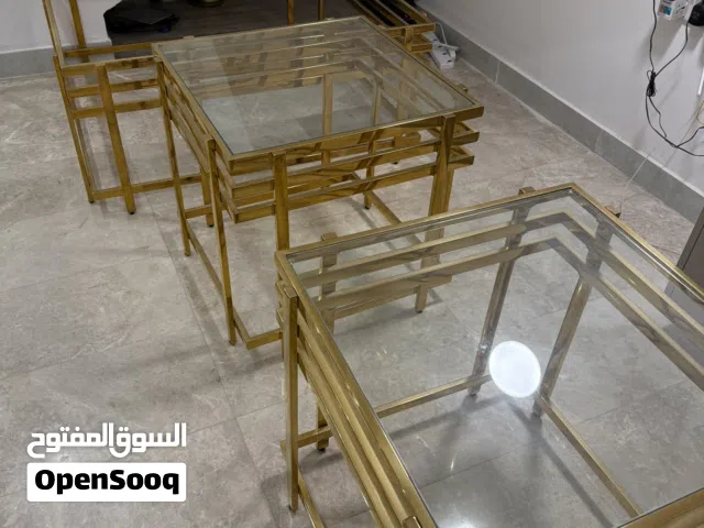 طاولات زجاج فاخرة جانبية
