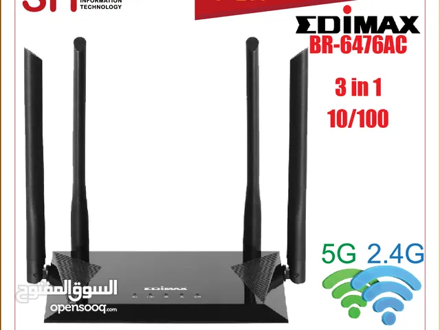 Edimax AC1200 Wi-Fi 5 Dual-Band Router 4in1    10/100