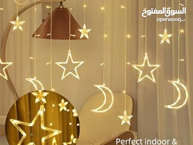 ستارة إضاءة نجوم بتدي شكل شيك وهادي للغرفة أو البلكونة أو أي ديكور تحبه. مناسبة للبيت، الكافيهات