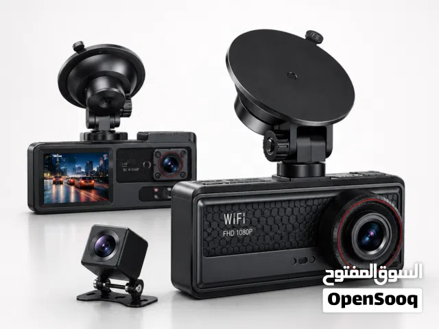 كاميرا سيارة HD Vehicle BlackBOX DVR ثلاثية القنوات مع WiFi
