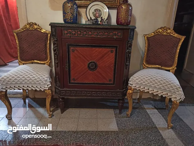 2 كرسي خشب مدهب