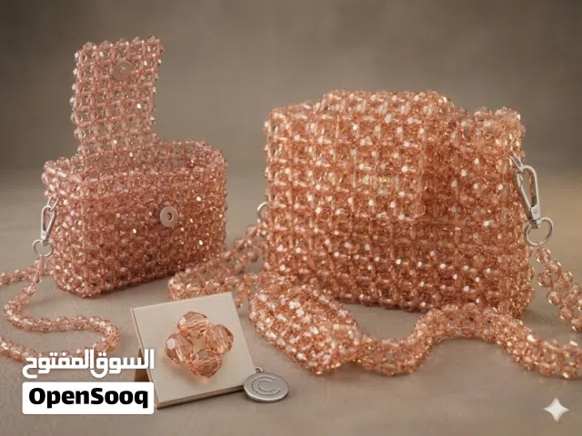 حقيبة خرز كريستال فاخرة - تصميم يدوي أنيق ومميز