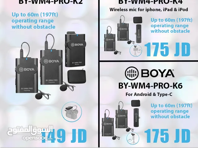 Boya Wireless By-WM4pro ميكروفون من بويا ويرلس    AUX
