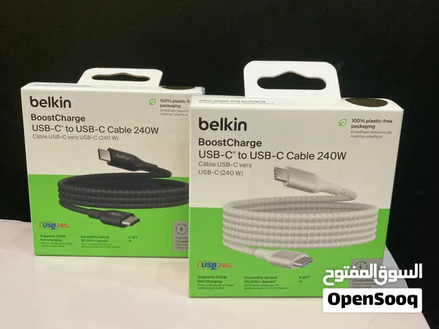 Anker & belkin كابل    متوافق مع جميع الهواتف الذكية   usb c بيلكن و انكر