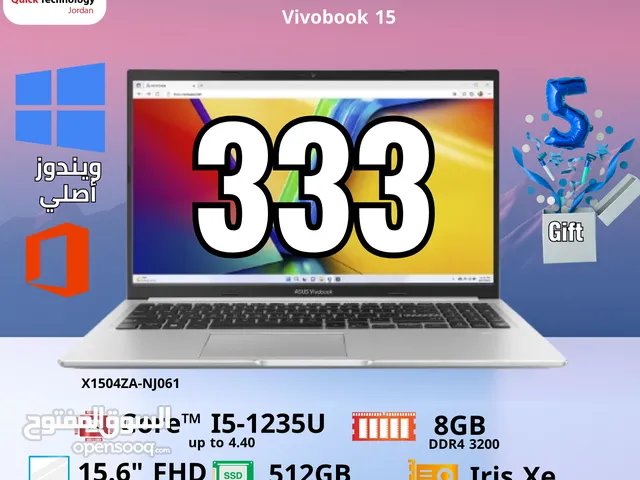 Laptop Vivobook 15   Ci5-12U لابتوب اسوس كور اي 5U