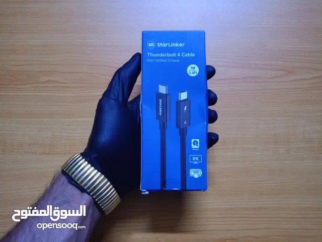 كيبل ثندربولت 4 thunderbolt بمواصفات خارقة لاجهزة الماك بوك طول 1m متر