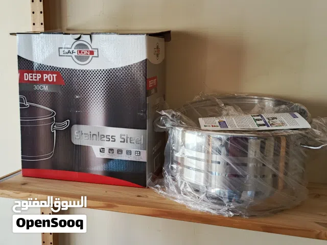 طنجرة ستانلس ستيل 30 و 32 سنتيمتر جديدة تركي الصنف الأول Stainless Steel cooking pot 30cm brand new