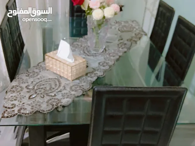 طاوله سفره زجاج مكونه من 6كراسي طاوله ضيافه زجاج مكونه من طاولتين زجاج