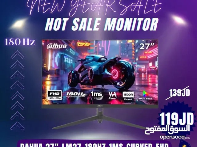 جديد عرض شاشة DAHUA 27" CURVED 180HZ 1MS NEW كفاله عام كامل جديد عرض