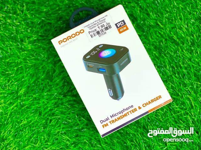 PORODO DUAL MICROPHONE FM TRANSMITTER & CHARGER