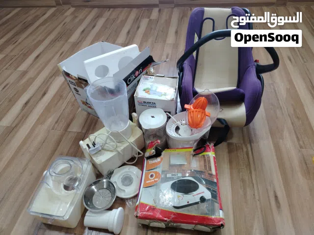 للبيع اغراض منزليه  خلاط عصاير 3×1 عصاره برتقال كرسي أطفال يركب ف سيارة  كوايه  براد ماي طباخه كهربا