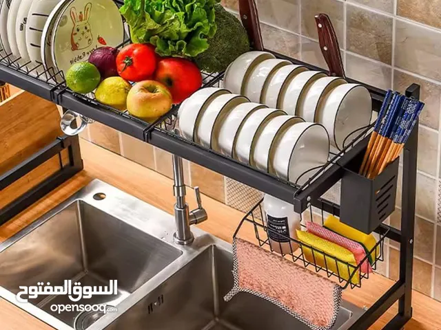 ستاند المجلى المعدني – قطعة تنظيم بتغيّر كل شي في مطبخك! هيكل فولاذي مجلفن مقاوم للصدأ – قوة ومتانة