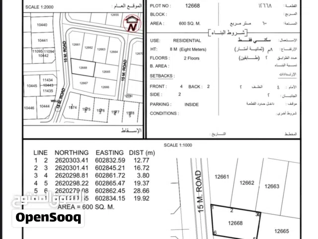 Residential Land for Sale in Al Batinah Al Rumais