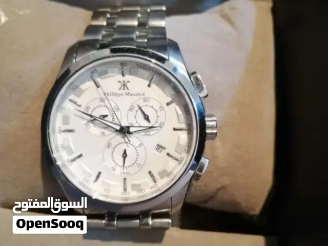 ساعه ماركه فيلبي موريس بلد الصنع سويسرا لون المينى ابيض والسوار فضي لامع السعر 250ريال سعودي