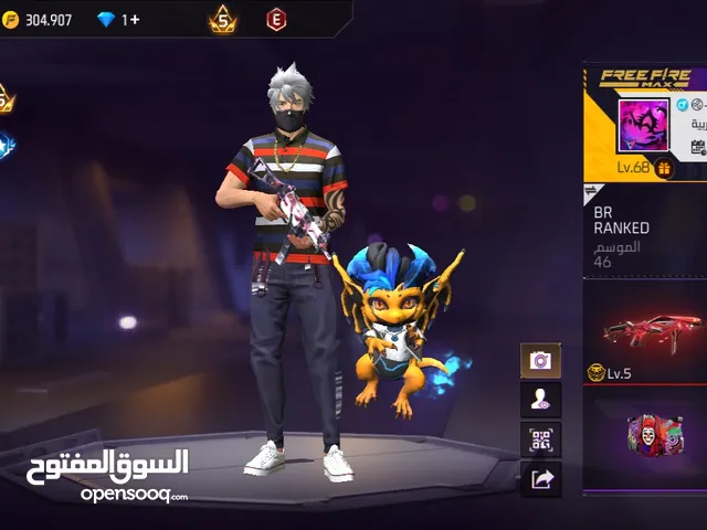 كونط فري فاير لفل 69 قديم من الفيار باص 16