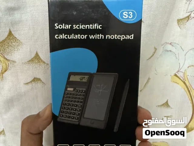 A calculator with a note screen