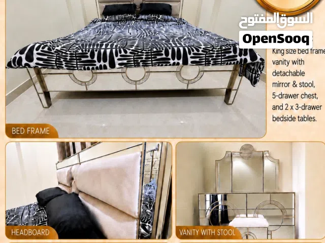 Mirrored Bedroom set and vanity