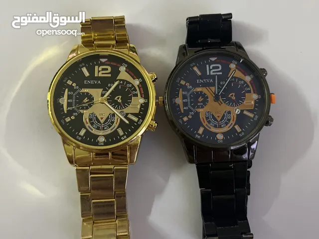 ساعات راقية وبسيطة بالالوان الذهبي والاسود - simple & luxury watchs (gold and black)