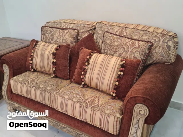 طقم كنب كلاسيكي ملكي (خشب زان) مع كامل ملحقاته