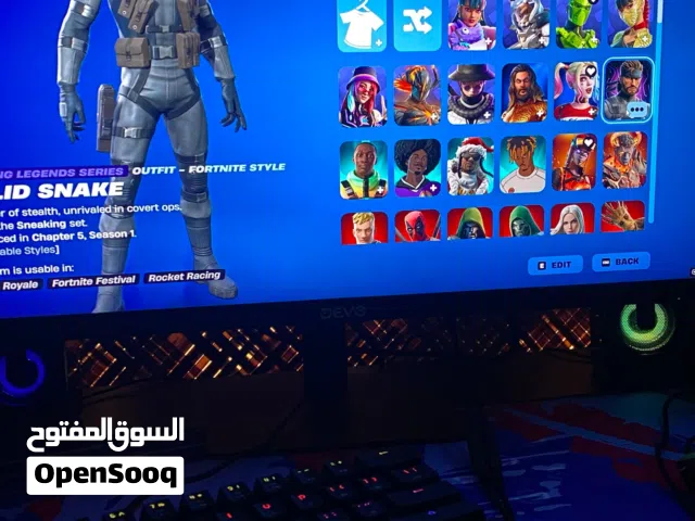 حساب فورت نايت فيه 176 سكن و185 اكس و180 رقصه االبيع 20 وقابل