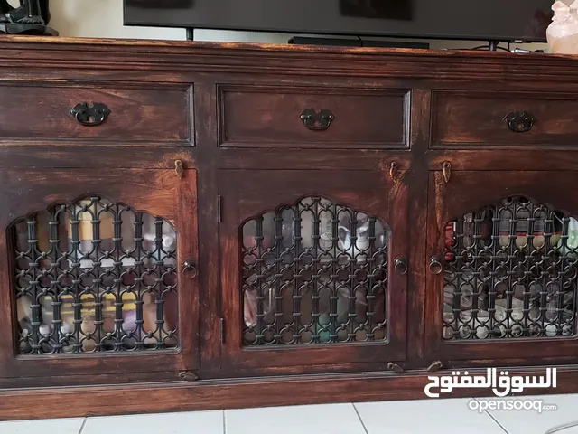 Antique Indian Rose wood table with metal embellishments for sale. 3000dhs