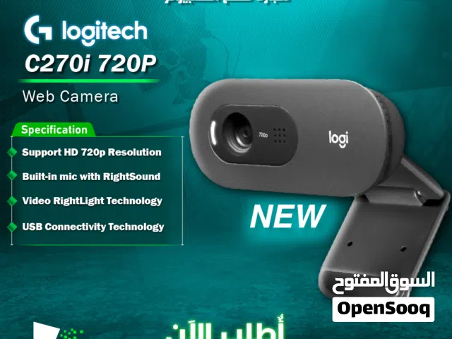 كاميرا ويب كام لوجيتيك Logitech C270i Web Camera 720p USB Built in Mic