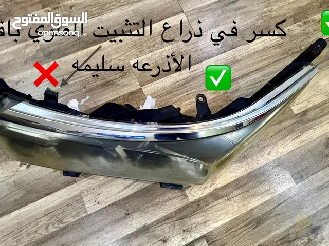 تويوتا كورلا للبيع شمعة نور أمامية نيكل يسار أصليه وكاله تركب من موديل 2014 حتى 2016
