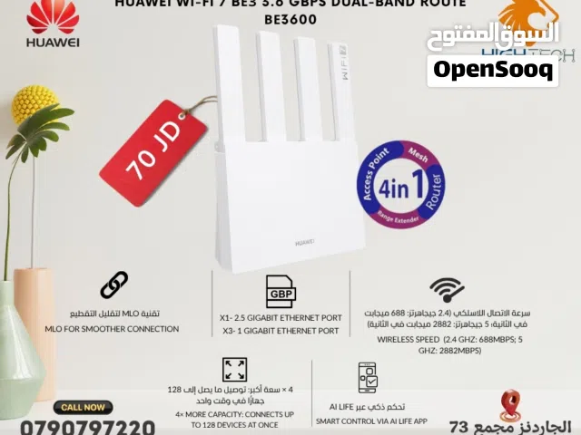 HUAWEI BE3600 WI-FI 7 BEЗ 3.6 GBPS DUAL-BAND ROUTE -راوتر هواوي