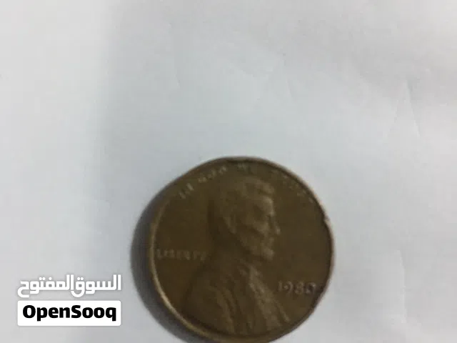 عملة اصلية امريكى عام 1980 1 سنت فرانكلين بأعلى سعر