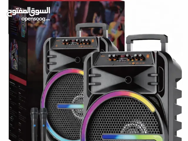 سماعة شحن متنقلة فل مواصفات مع دبل مايكروفون لاسلكي 15 انش