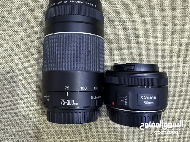 عدسات كانون 75-300mm 50mm