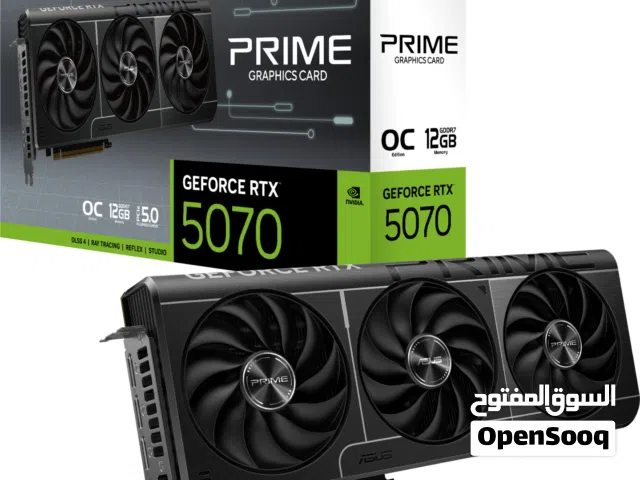 ASUS GeForce RTX 5070 Prime OC 12 GB جديدغير مستخدم
