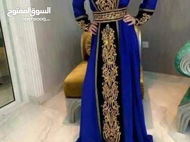 قفطان نيلي وفستان تركي قطعتين تنورة وبلوزة
