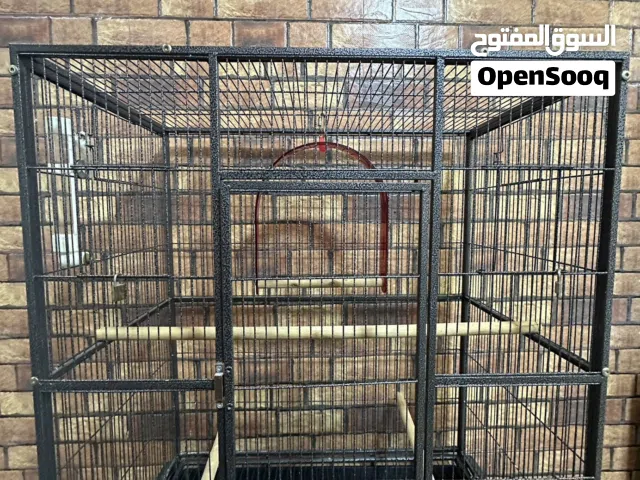 قفص كبير للطيور (76 × 46 × 86 سم)  Large parrot cage (76 × 46 × 86 cm).