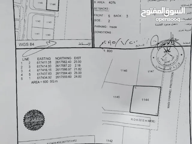 ارض سكنية مميزة في حلة النصر السيب… فرصة رائعة…