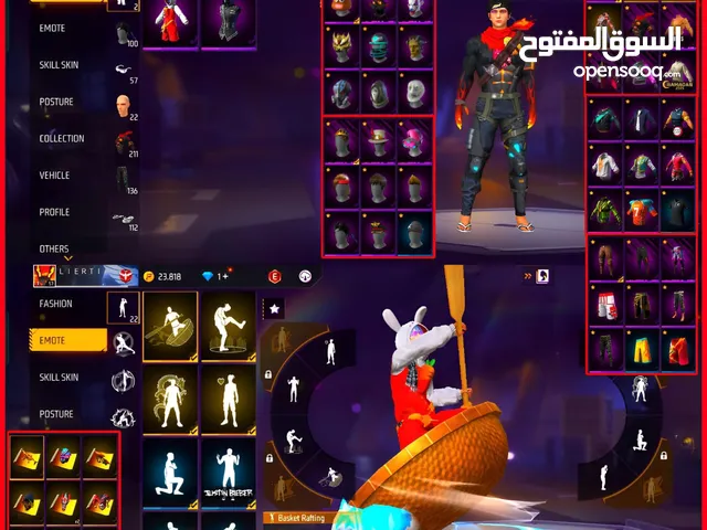 حسابات فري فاير للبيع حسابات جامدة واسعارنا رخيصه