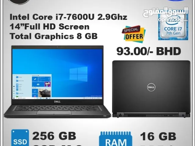 Dell Core i7 7th Gen Laptop 16GB RAM 256 SSD M.2 FREE Bag, Mouse, Free Delivery