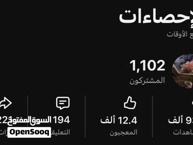 قناه يوتيوب ، +1000 مشترك ، قريب ال100 الف مشاهده
