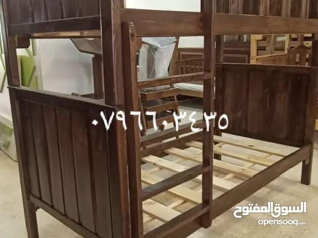 تخت طابقين مع امكانيه اضافة تخت من الاسفل تخوت واسره سرير مفرد من أحسن أنوع الخشب الصلد خشب سويد