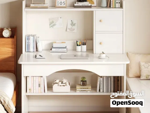 ميز مكتبي    متوفر 3 الوان   ( ابيض -  رصاصي  - بيجي )  خشب mdf. 12mm   و