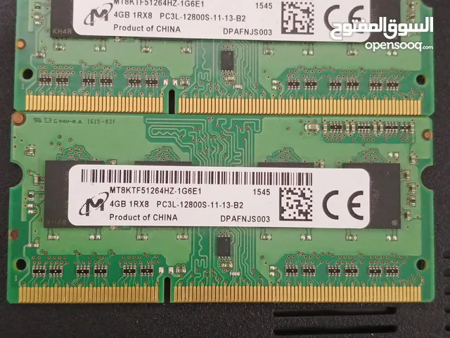 رام ddr3L 4G لابتوب قطعتين فقط سعر القطعة 15 الف قطعتين ب 25 الف