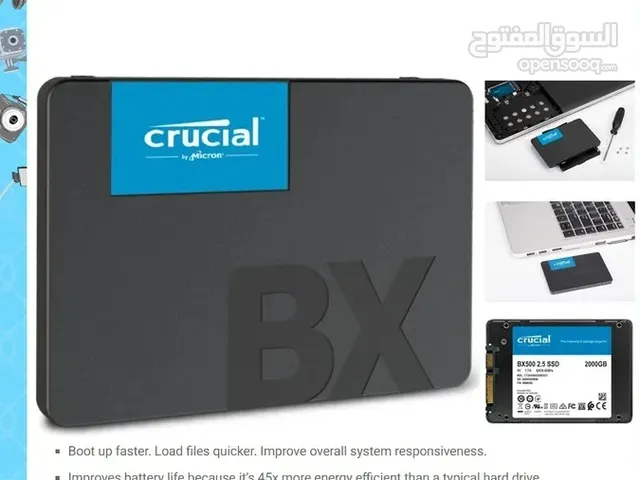 Crucial BX500 SSD 2000GB 2TB ll Brand-New ll