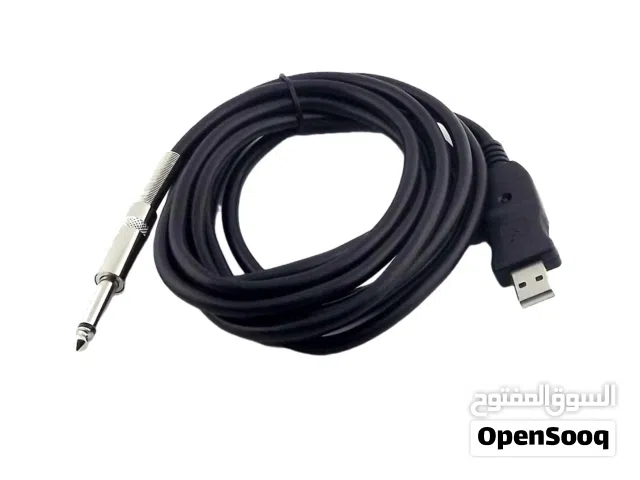 USB Gitare Kable USB Interface Male to 6.35mm 1/4 Mono Male Electric Adapter