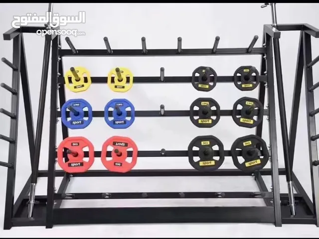 دمبلز كامل مع بارات وستاند