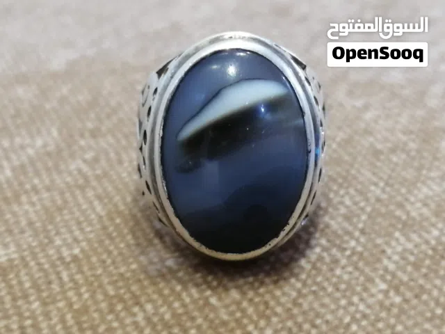 خاتم عقيق قديم فضة عيار 925