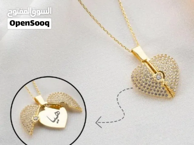 سلسال مطلي ذهب باسم نوره