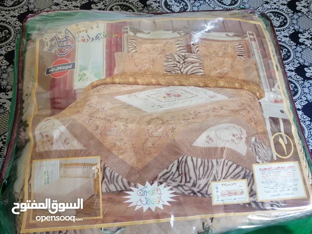 لحاف فايبر المجد 4 قطع لحاف كبير و2 مخده وكيس مخده كبير