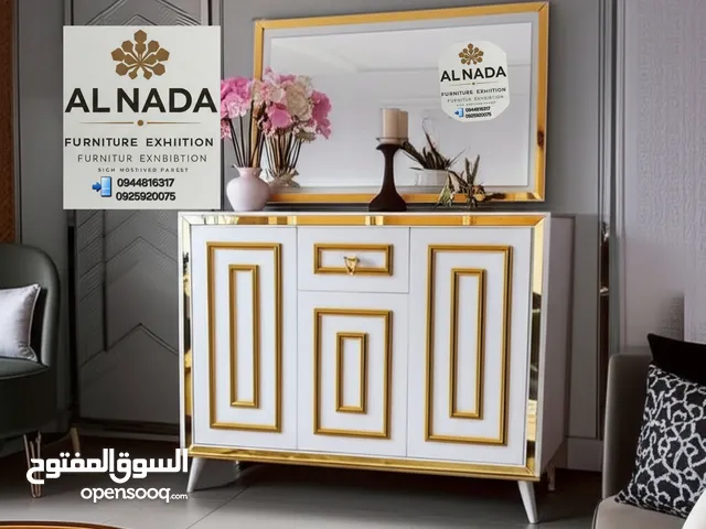 كنسول بمرايا مقاس 1.20متر لوح تركي لماع يدات حديد قويه