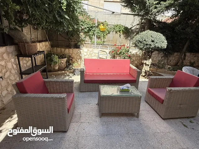 طقم رتان لون بيج و احمر