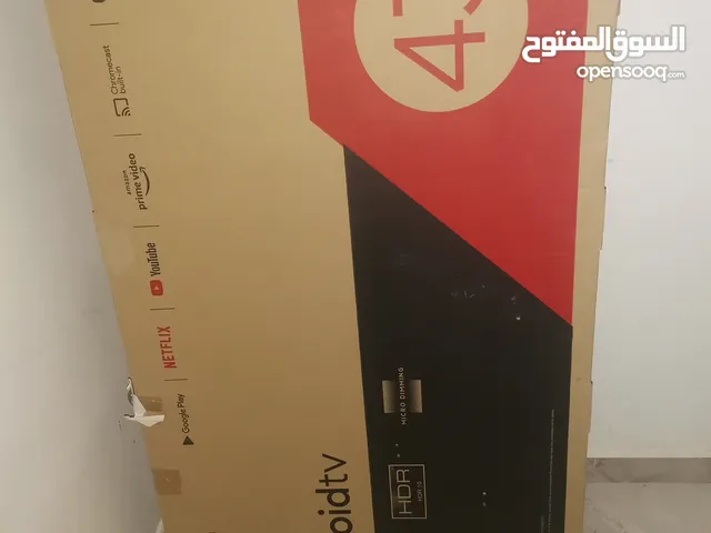 شاشه tcl سمارت اندرويد، نتفليكس، يوتيوب. بلوثوث، جوجل بلي  43بوصه استعمال بسيط جدا شبه جديده  75ريال